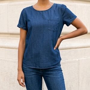Lauren Conrad Indigo Tencel Top